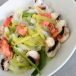 Tagliatelles de konjac aux poireaux